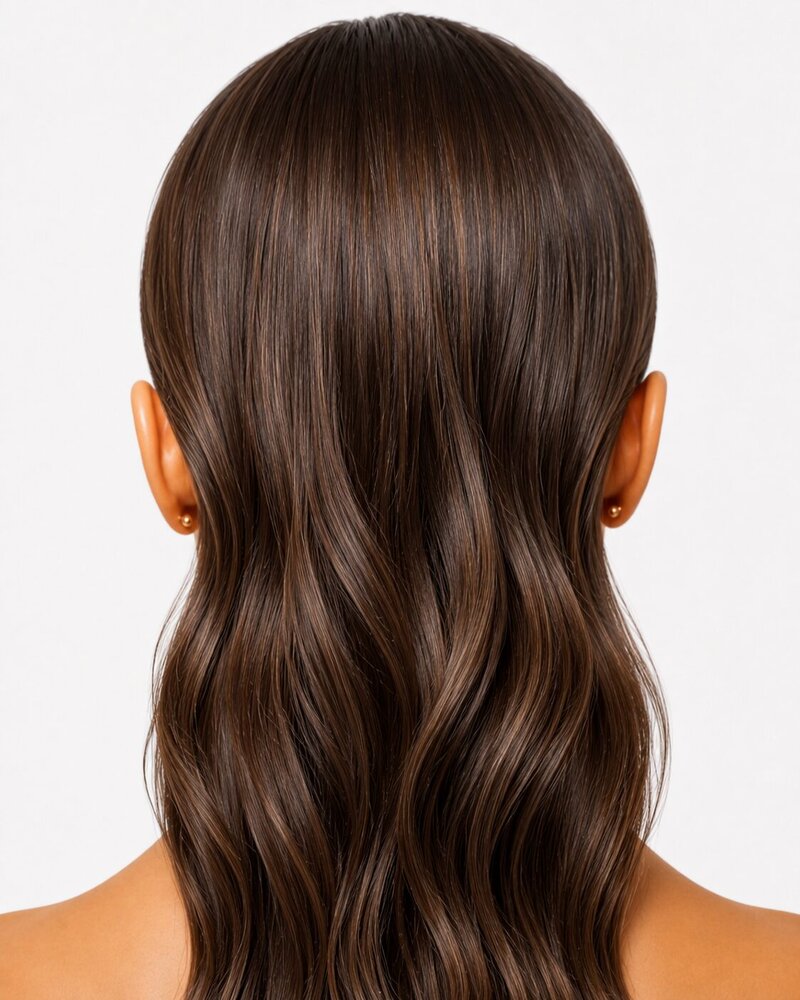 Soft loose curls created with a flat iron for everyday wear