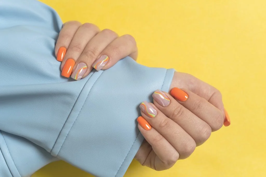 Gel polish manicure demonstration